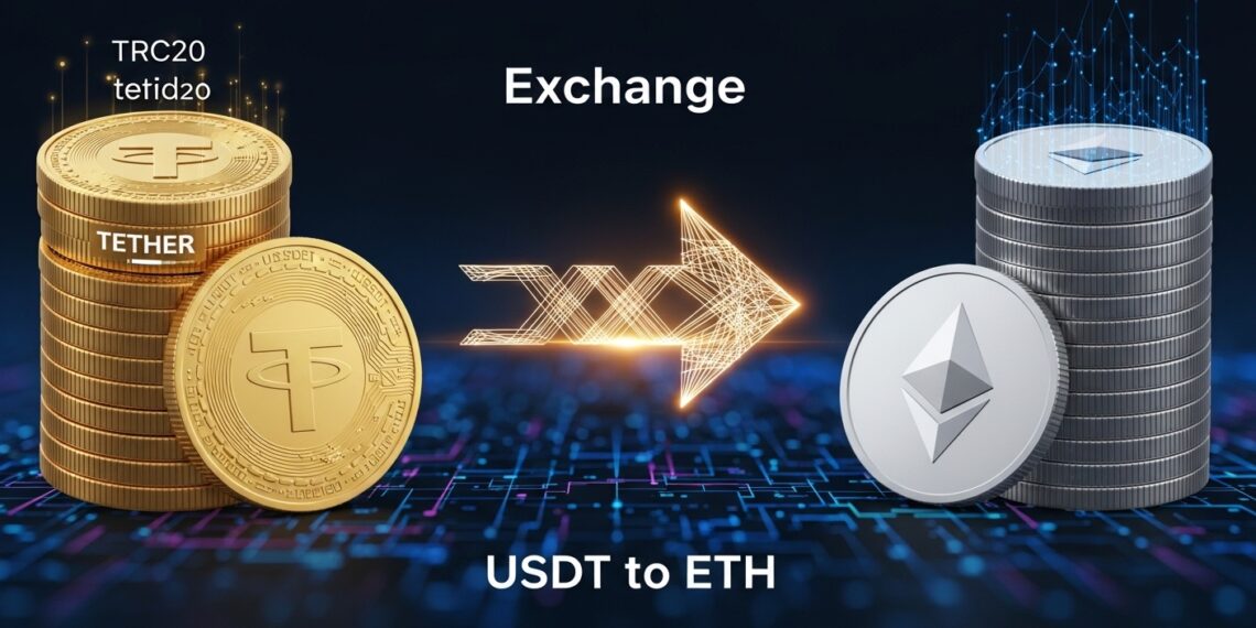 Exchange Tether TRC20 (USDT) to Ethereum (ETH)