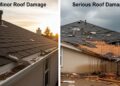 Minor and Serious Roof Damage Show Different Warning Signs