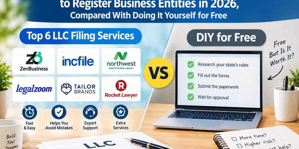 The 6 Best LLC Filing Service Options to Register Business Entities in 2026, Compared With Doing It Yourself for Free